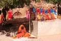 Indian woman selling puppets, Mehrangarh Fort, Jodhpur, India