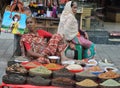 Indian woman selling spices at Charminar, Hyderabad