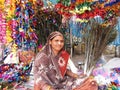 Indian woman shopkeeper