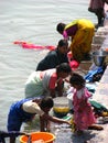 Indian Woman Washing Clothes