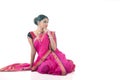 Indian Woman wearing traditional saree Royalty Free Stock Photo