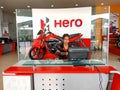 an indian woman working in help Desk at hero motorcycle agency in India January 2020 Royalty Free Stock Photo