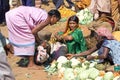 Indian women in the rural area market Royalty Free Stock Photo