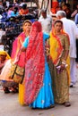 Indian women standing at Sadar Market, Jodhpur, India Royalty Free Stock Photo