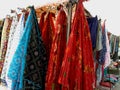 Indian womens scarf stall variety