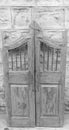 Indian wood door white and black photography 