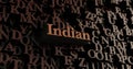 Indian - Wooden 3D rendered letters/message