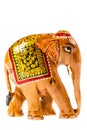 Indian wooden elephant Royalty Free Stock Photo