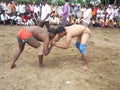 Indian wrestling competition in a rural village.