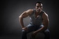 Indian young body builder man and fitness trainer Royalty Free Stock Photo