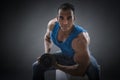 Indian young body builder man and fitness trainer Royalty Free Stock Photo