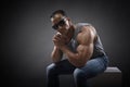 Indian young body builder man and fitness trainer Royalty Free Stock Photo