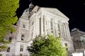 Indiana capitol building, low view, at night from front Royalty Free Stock Photo