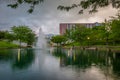 The Indiana Central Canal in Indianapolis, Indiana Royalty Free Stock Photo