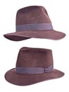Indiana Jones Style Felt Fedora Hat Isolated