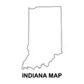 Indiana map shape, united states of america. Flat concept icon symbol vector illustration