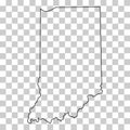 Indiana map shape, united states of america. Flat concept icon symbol vector illustration