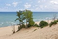 Indiana Sand Dunes on Lake Michigan`s Shoreline Royalty Free Stock Photo