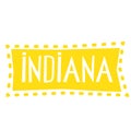 INDIANA sign on white background