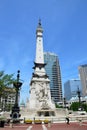 Indiana Soldiers' and Sailors' Monument, Statehouse in backgroun