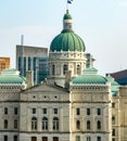 Indiana State Capitol in Indianapolis - aerial view - INDIANAPOLIS, USA - JUNE 08, 2023 Royalty Free Stock Photo