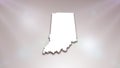 Indiana State 3D Map (USA) Background