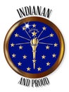 Indiana Proud Flag Button