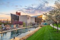 Indiana State Museum at sunset Royalty Free Stock Photo