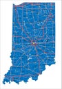 Indiana state political map