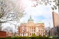 Indiana Statehouse in spring, Indianapolis, USA