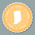 Indiana sticker flat design.