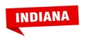 Indiana sticker. Indiana signpost pointer sign.