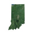 Indiana Vector Map Realistic Landsat Satellite Style Illustration Royalty Free Stock Photo