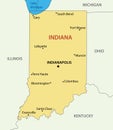 Indiana - vector map of state