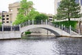 Indianapolis canal and bridge Royalty Free Stock Photo