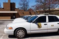 Fleet of Indianapolis Metropolitan Police Department cars. IMPD has jurisdiction in Marion County III Royalty Free Stock Photo