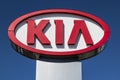 Indianapolis - Circa April 2017: Kia Motors Local Car Dealership. Kia Motors is minority owned by the Hyundai Motor Company I