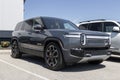 Rivian R1S EV Electric Vehicle display at a dealership. Rivian offers the R1S in Adventure and Launch models