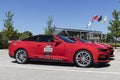 Indy 500 official vehicle at the Gate One Entrance at Indianapolis Motor Speedway. IMS ran the Indy 500 without fans due to COVID Royalty Free Stock Photo