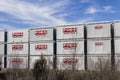 Indianapolis - Circa February 2017: Containers from PODS or Portable On Demand Storage. PODS is based in Clearwater II Royalty Free Stock Photo