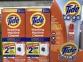 Tide detergent display. Several varieties of Tide detergent are among Procter & Gamble`s best selling products