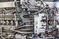 Indianapolis - Circa January 2017: Exterior of an F135 Jet Engine (a)