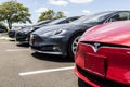 Indianapolis - Circa June 2017: Tesla Motors Local Car Dealership. Tesla designs and manufactures the Model S electric sedan II Royalty Free Stock Photo