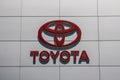 Indianapolis - Circa June 2017: Toyota Car and SUV Logo and Signage. Toyota is a Japanese Automaker Headquartered in Japan IV