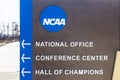 Indianapolis - Circa March 2017: National Collegiate Athletic Association Headquarters. The NCAA regulates college athletics VI Royalty Free Stock Photo