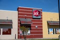 Jack in the Box Fast Food Restaurant. Jack in the Box is reducing job postings as minimum wage obligations rise II Royalty Free Stock Photo