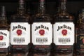 Jim Beam Whiskey display. Jim Beam Kentucky Straight Bourbon Whiskey is part of the Beam Suntory Holdings portfolio