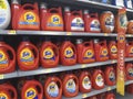 Tide detergent display. Several varieties of Tide detergent are among Procter & Gamble`s best selling products Royalty Free Stock Photo