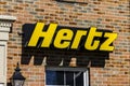 Indianapolis - Circa October 2016: Local Hertz Car Rental Location. Hertz is the largest U.S. car rental company by sales II Royalty Free Stock Photo