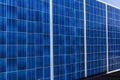 Indianapolis - Circa October 2017: Mobile Photovoltaic Solar Panels on trailers. The ultimate in portable and emergency power II Royalty Free Stock Photo